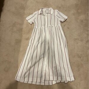 Madewell Dress in White with Red Stripes